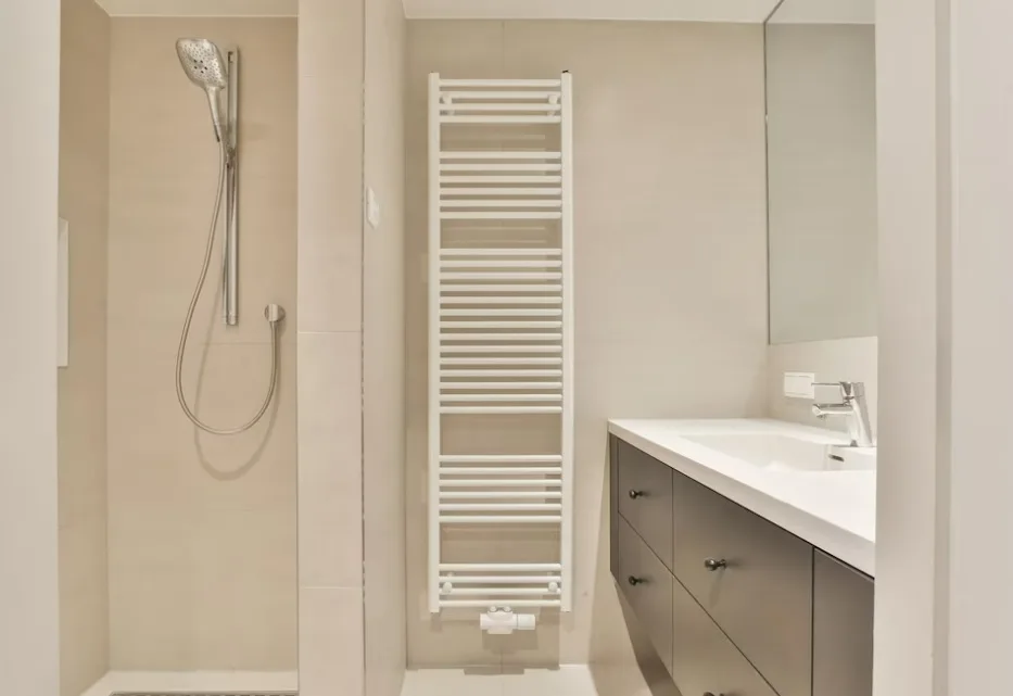 Bathroom interior with Towel warmer
