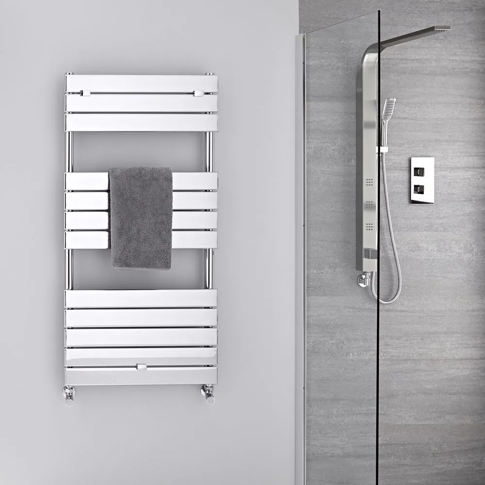 Lustro - Hydronic Chrome Heated Towel Warmer for bathroom