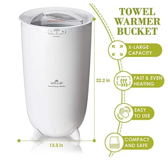 WELLUR - Towel Warmer Bucket, Extra-large, White