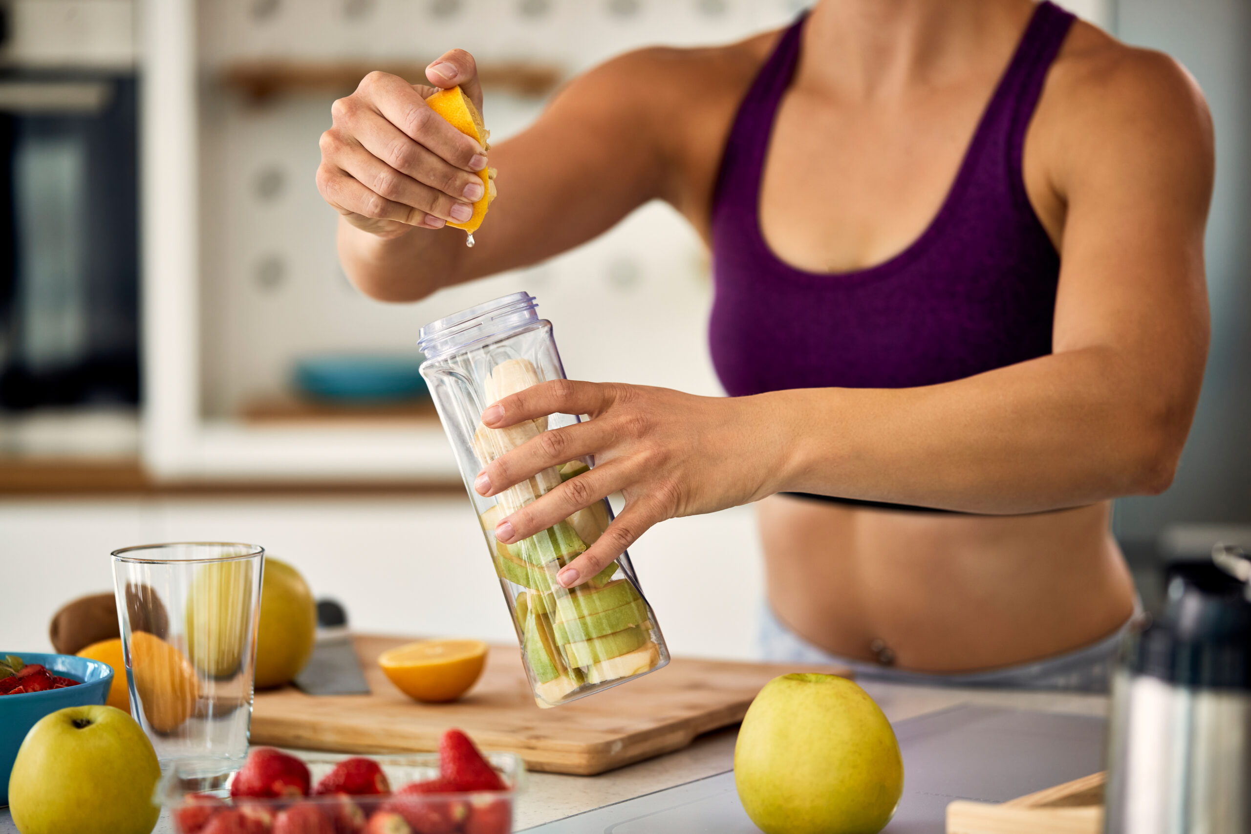 Portable Blender Bottle in Use