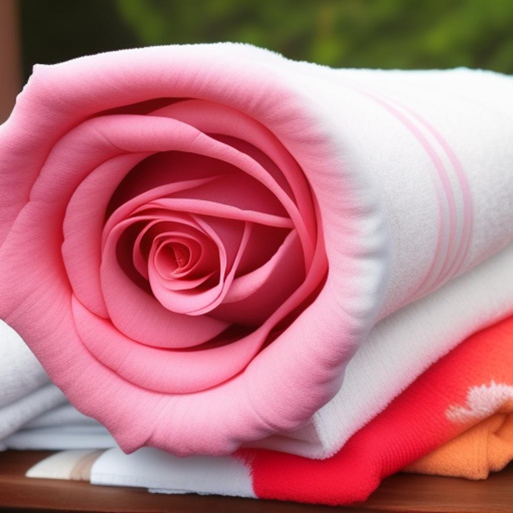 Blooming roses towel folding ideas