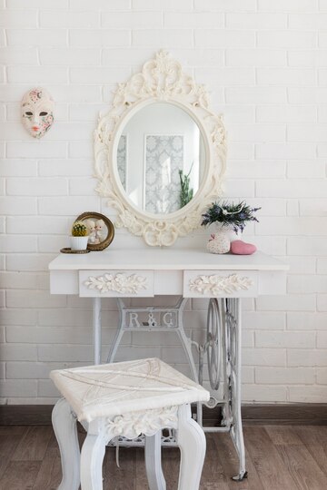 Bathroom renovation tips - A luxurious white dressing table