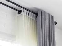 double drapery curtain rod