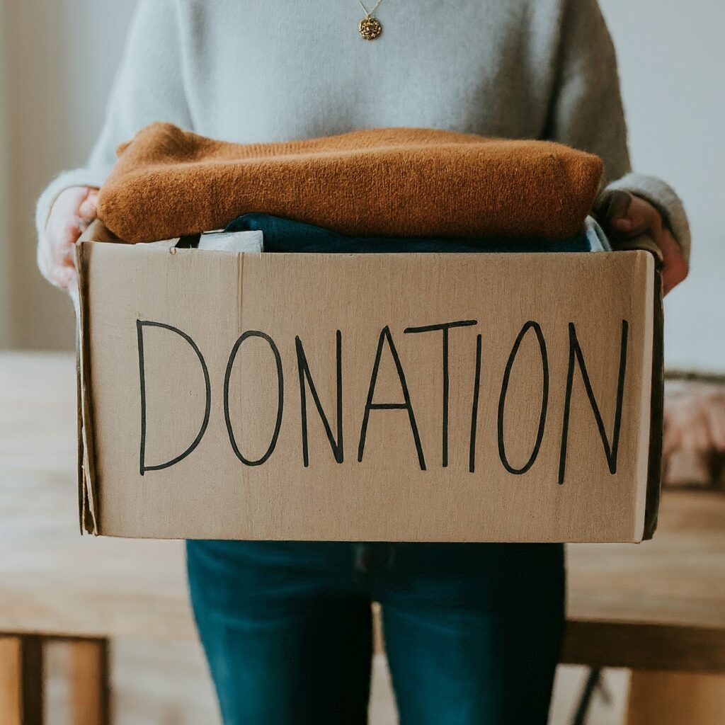 Decluttering Tips for Hoarders - Donation Box