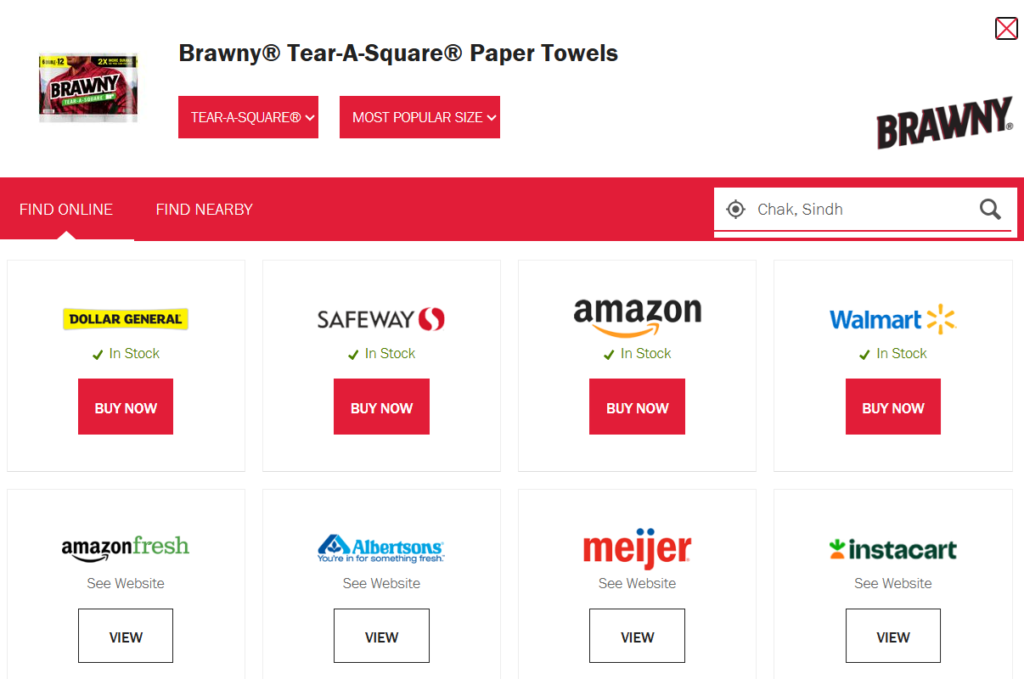 Where to Buy Brawny Paper Towels